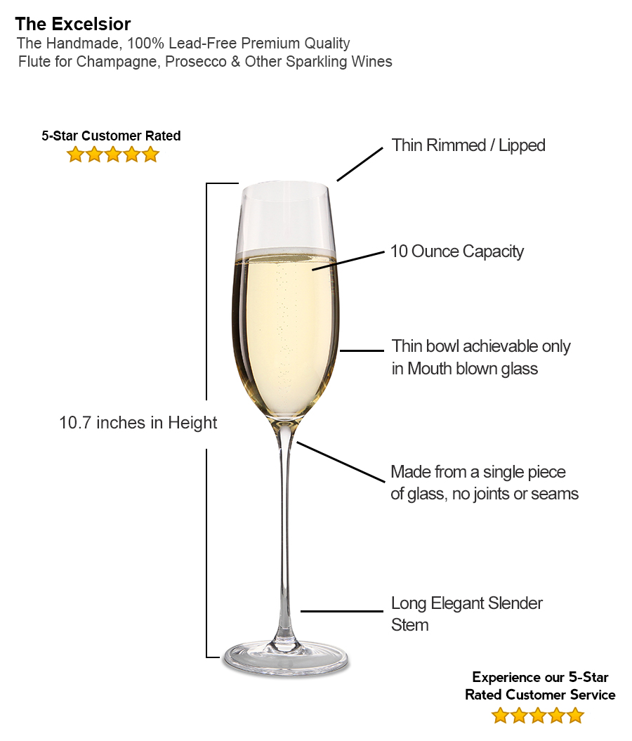extra tall champagne flutes